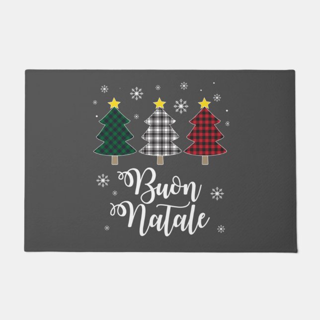 Funny Buon Natale Italy Xmas Holiday Italian Chris Doormat (Front)