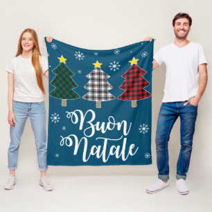 Funny Buon Natale Italy Xmas Holiday Italian Chris Fleece Blanket