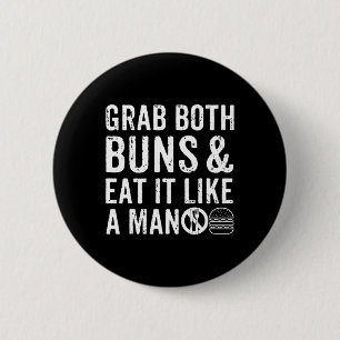 Funny Burger Bbq Men Gift Burger Lover Real Americ 6 Cm Round Badge