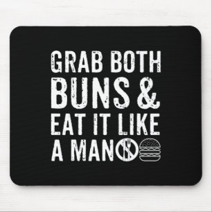 Funny Burger Bbq Men Gift Burger Lover Real Americ Mouse Pad