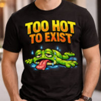 Funny Burnout Frog Too Hot To Exist Summer Vibes
