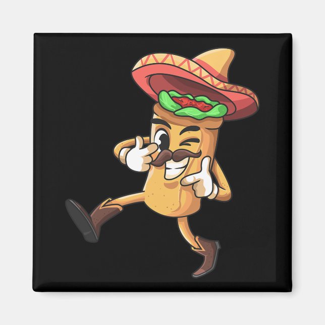 Funny Burrito Mexican Cinco De Mayo Fiesta Costume Magnet (Front)
