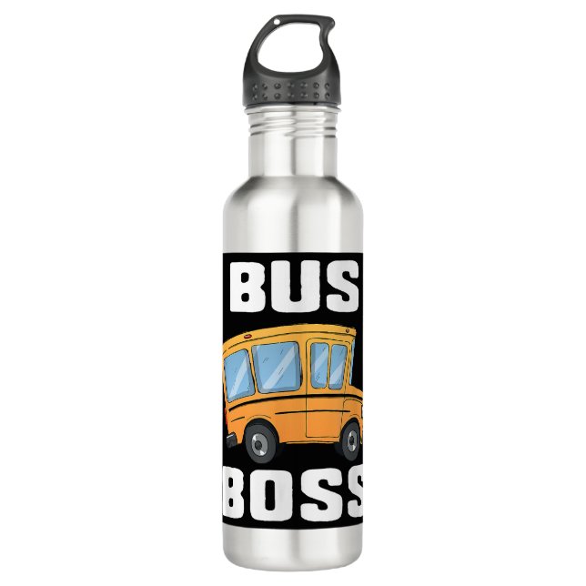 Funny Bus Boss School Bus Driver 710 Ml Water Bottle (Front)