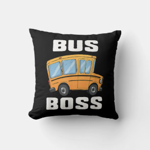 Funny Bus Boss School Bus Driver Cushion