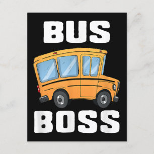 Funny Bus Boss School Bus Driver Enclosure Card