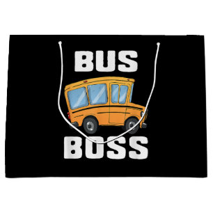 Funny Bus Boss School Bus Driver Large Gift Bag