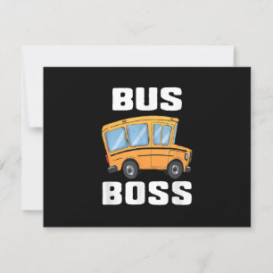 Funny Bus Boss School Bus Driver RSVP Card