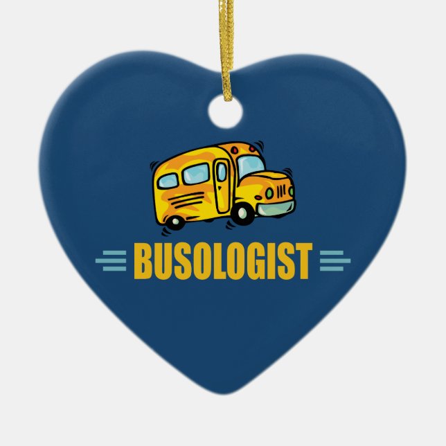 Funny Bus Driver Ceramic Tree Decoration (Front)