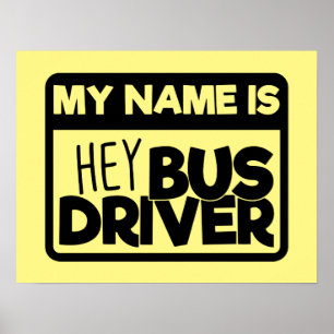 funny bus driver word art Poster