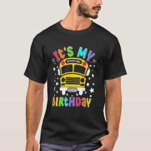 Funny Bus School Birthday Party School Bus Teacher T-Shirt