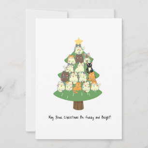 Funny Business Cat Christmas Holiday Card