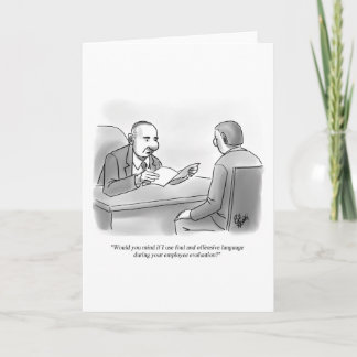 Funny Business Employee Humour Blank Greeting Card