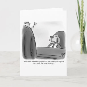 Funny Business Humour Blank Greeting Card