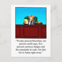 Funny Business Humour Christmas Postcard
