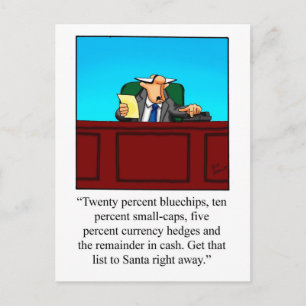 Funny Business Humour Christmas Postcard