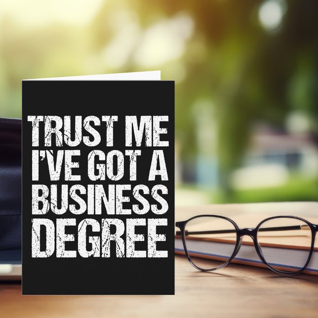 Funny Business School Graduation Custom Graduate Card (Creator Uploaded)