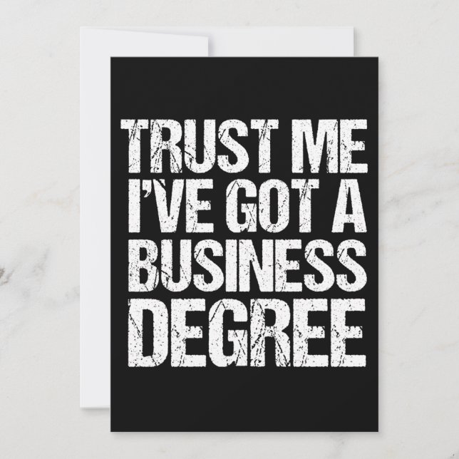 Funny Business School Graduation Personalised Grad Card (Front)