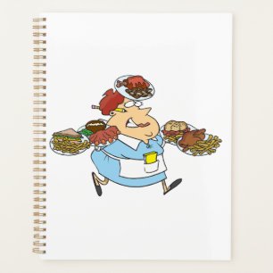 Funny Busy Waitress Overworked Server Planner