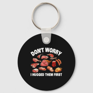 Funny Butcher For Men Women Animal Slaughter Meat Key Ring