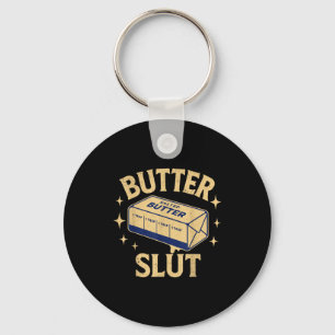 Funny Butter Lovers Retro Vintage Design - Butter  Key Ring