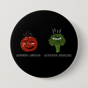Funny Button with Corny Veggie Pun Vegetable