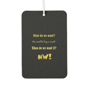Funny Buy a Vowel — Now! Car Air Freshener