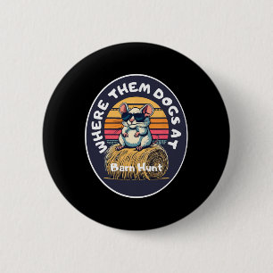 Funny Byrn Hunt - Cute Rat With Sungles Looking Fo 6 Cm Round Badge