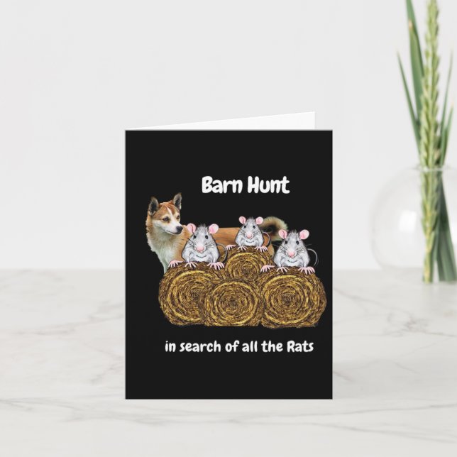 Funny Byrn Hunt In Search Of Rats With A Norwegian Card (Front)
