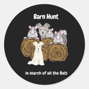Funny Byrn Hunt - In Search Of Rats With A Pumi Do Classic Round Sticker