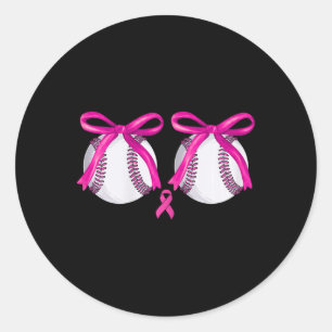 Funny Bysebyll Breast Breast Cancer Awareness Coqu Classic Round Sticker