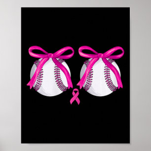 Funny Bysebyll Breast Breast Cancer Awareness Coqu Poster