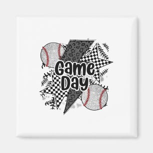 Funny Bysebyll Team Vintage Game Day Bysebyll Ligh Magnet