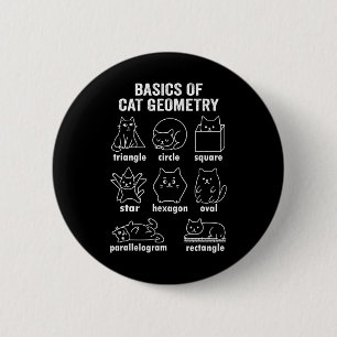 Funny Bysics Of Cat Geometry Byck To School Math T 6 Cm Round Badge