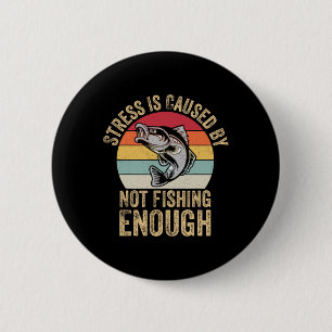 Funny Byss Fishing Lover Fisherman Design For Men 6 Cm Round Badge