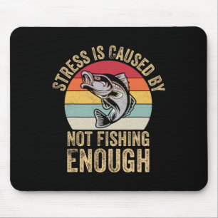 Funny Byss Fishing Lover Fisherman Design For Men Mouse Pad