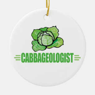 Funny Cabbage Lover Ceramic Tree Decoration