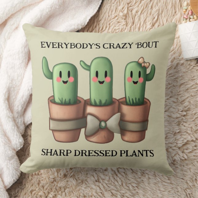 Funny Cacti Everybody's Crazy 'Bout Sharp ... Cushion (Blanket)