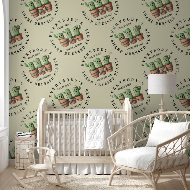 Funny Cacti Everybody's Crazy 'Bout Sharp ... Wallpaper (Kids)