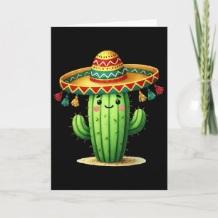 Funny Cactus Cinco De Mayo Boys Toddler Kids Mexic Card