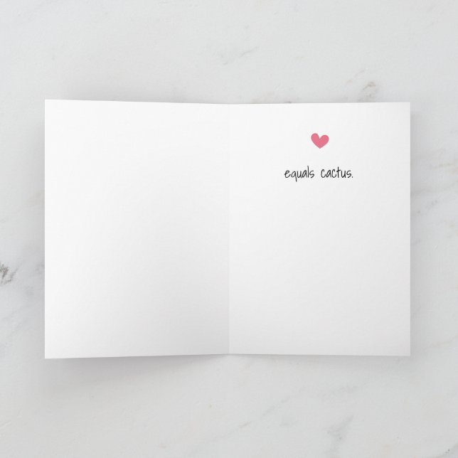 Funny Cactus Greeting Card (Inside)