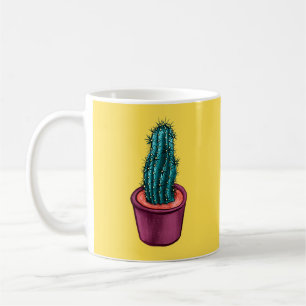 Funny Cactus In Pot Weird Trippy Psychedelic Coffee Mug