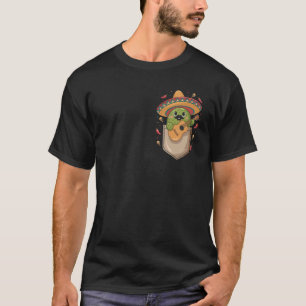 Funny Cactus Mariachi Guitar Pocket Cinco De Mayo T-Shirt