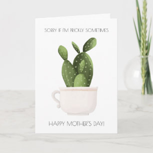 Funny Cactus Mother's Day Card