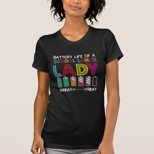 Funny Cafeteria School Lunch Lady Week Mood Humour T-Shirt (Front)