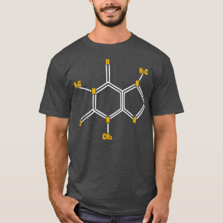 Funny Caffeine Molecule Science Themed Coffee Love T-Shirt
