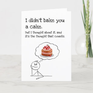 Funny Cake Birthday Card
