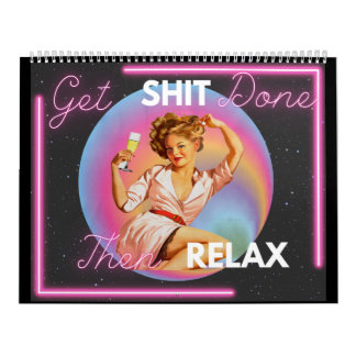 Funny Calendar For Her Gift Friend Retro "Done"