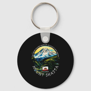 Funny California's Majestic Mount Shasta Hiking Mo Key Ring