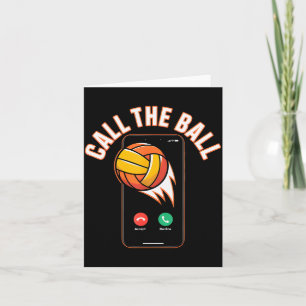 Funny Call The Ball Volleyball Leopard Ball Mom Mo Card