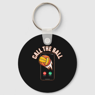 Funny Call The Ball Volleyball Leopard Ball Mom Mo Key Ring